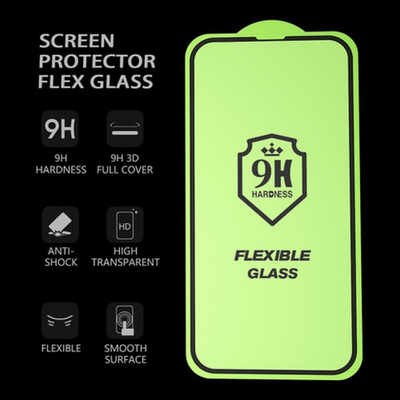 Mbrojtës ekrani BestSuit Flexible 5D, Hybrid Glass me ngjitje të plotë, për iPhone 15 Pro Max, i zi