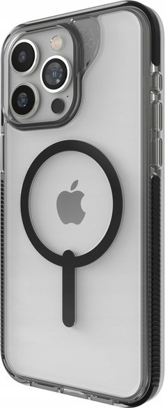 Mbështjellës telefoni ZAGG Santa Cruz Snap, për iPhone 15 Pro, MagSafe, transparent me të zeza