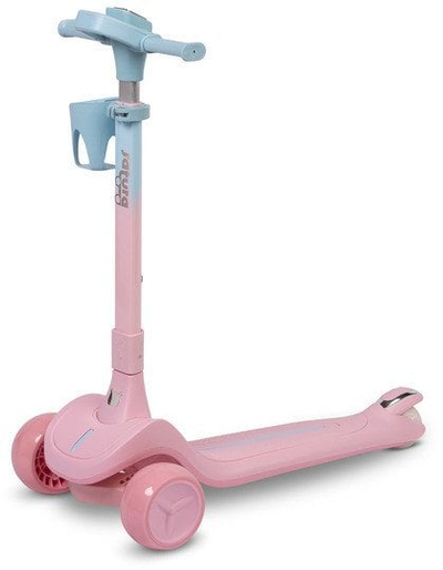 Trotinet balancues Satura Scooter, me LED, timon i rregullueshëm, rozë