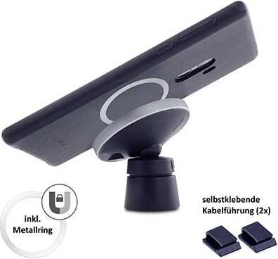 Karikues wireless për veturë Fantec WIC-CAR, 5V, i zi argjendtë