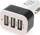 Karikues makine AMiO 01027, 3x USB, 12V 24V, i zi bardhë