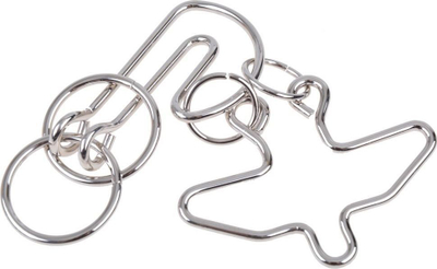 Set lojë logjike Yokomisiad 4 Wire Puzzle, metal, për fëmijë 3+