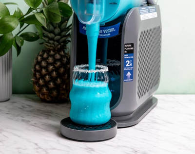 Makineri akulloresh dhe slushie 4Swiss SM026 SlushieMaster, panel me prekje, rezervuar transparent, gri