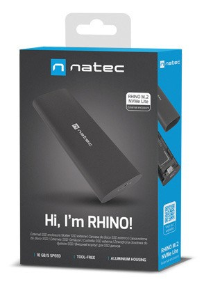 Kuti eksterne për SSD M.2 NVMe Natec RHINO, USB 3.1 Gen 2, e zezë