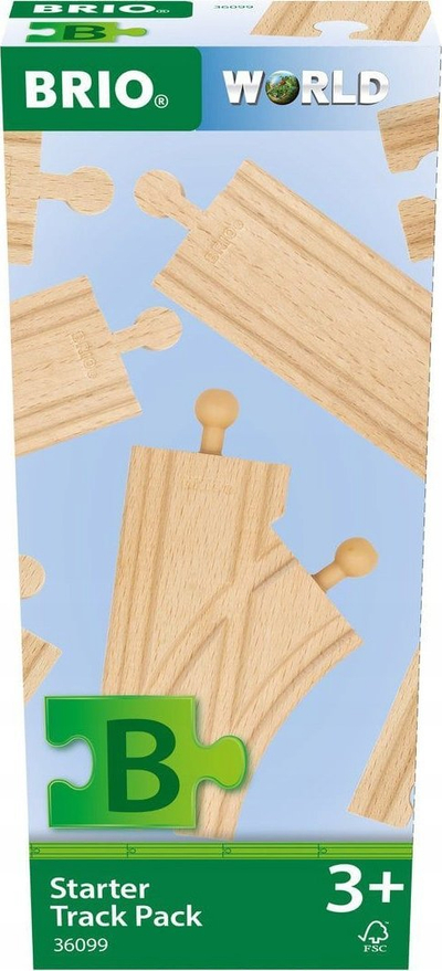 Set shina druri Brio Track Set, 12 pjesë, për fëmijë 3+