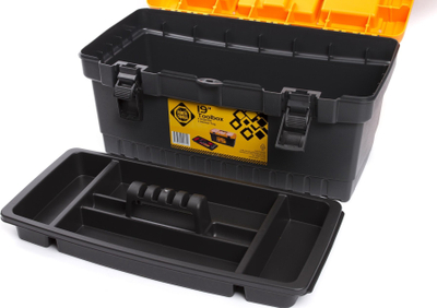 Kuti veglash Forte Tools TOOLBOX PT-19, 48.6x26.7x24 cm, plastike, gri