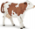 Figurë lopë Papo Cow of Montbeliard, seri Farmyard Friends, me shumë ngjyra