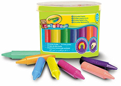 Ngjyra dylli Crayola Mini Kids Jumbo, set me 24 copë, për kalamaj, shumëngjyrëshe