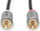Kabllo audio Digitus Stereo në 2RCA, 1m, e zezë
