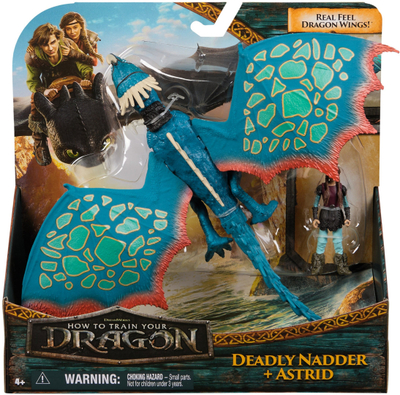 Сет играчки Spin Master How to Train Your Dragon Deadly Nadder и Astrid, 25 cm, многуобоен