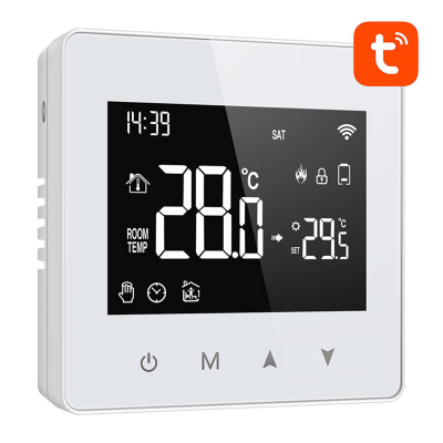 Set termostate inteligjente Avatto ZWT198, ZigBee Tuya, ekran digjital, të bardha