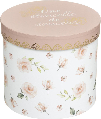 Set kuti dekorative Atmosphera Princess, 3 copë, karton, rozë me të bardhë