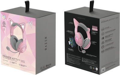 Kufje Razer Kraken Kitty V2, rozë