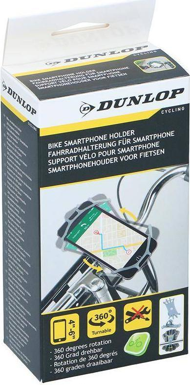 Mbajtëse telefoni për biçikletë Dunlop, 10 - 15 cm, e hirtë