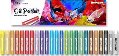 Pastela vaji Penmate Oil Pastels, 24 ngjyra, shumëngjyrëshe