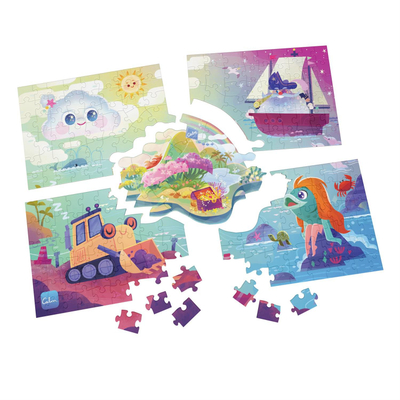 Puzzle me tregime Calm Dream Island, 5‑në‑1, 208 copa, shumëngjyrësh