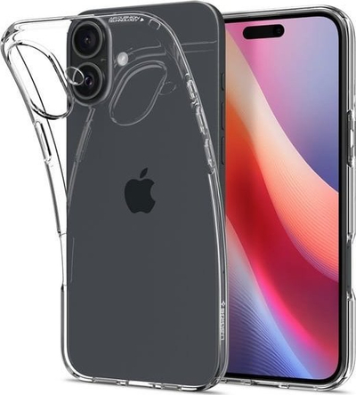 Kapak telefoni Spigen Liquid Crystal për iPhone 16 Plus, transparent