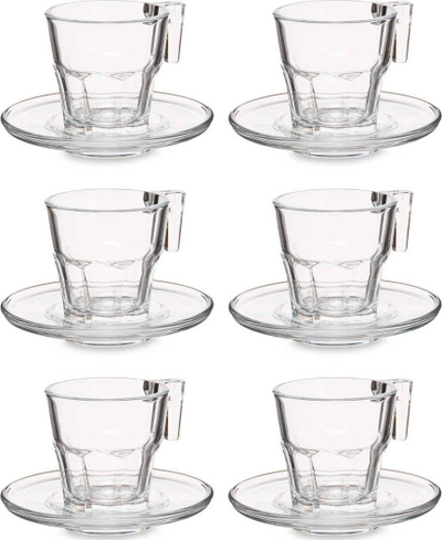 Set filxhanësh për espresso Pasabahce, 70 ml, xham transparent