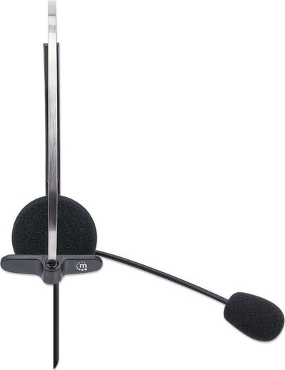 Kufje me mikrofon Manhattan, 20,000 Hz, 1.5 m, të zeza