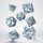 Set zare Full Art Dice Porcelain, 7 copa, dizajn shumëngjyrësh porcelani, e bardhë