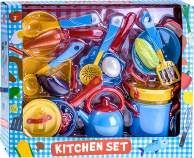 Set kuzhine lodër ZA0490, 18 copë, plastike, shumëngjyrëshe