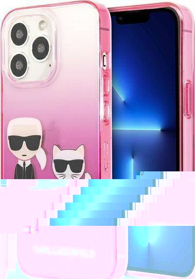 Futrollë telefoni Karl Lagerfeld KLHCP13LTGKCP, për iPhone 13 dhe 13 Pro 6.1", hardcase, rozë gradient