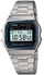 Ora digjitale Casio A158WA-1, kronometër, rezistente ndaj ujit, argjend