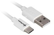 Кабел USB Sharkoon USB 2.0 во USB-C, 1.5 m, бел