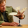 Model ndërtimi Leonardo Da Vinci Flying Machine, ornithopter historik, dekor tavoline, kafe