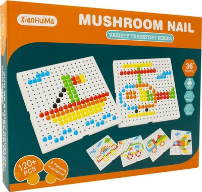 Lodër mozaik Icom Polska Mushrooms, 110 copë, plastikë shumëngjyrëshe