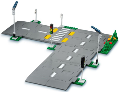 Set ndërtimi LEGO City 60304 Road Plates, pllaka rruge, gri