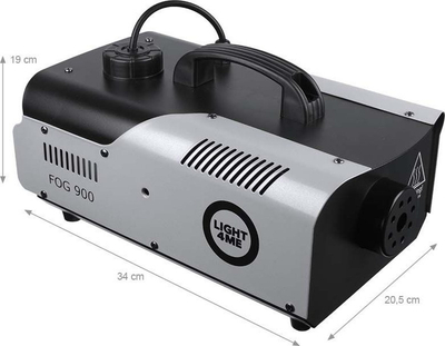 Makine tymi LIGHT4ME Fog 900, 900W, me telekomande me kabllo dhe pa kabllo, e zeze