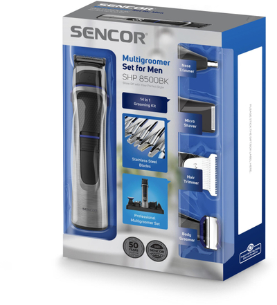 Makine prerëse flokësh Sencor SHP 8500BK, tehe çeliku, shumë koka, e zezë