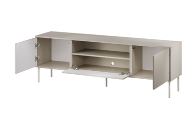 Komodë TV Cama Meble Tresse, 180x40x54.5 cm, 3 dyer 1 raft, ngjyrë cashmere matt