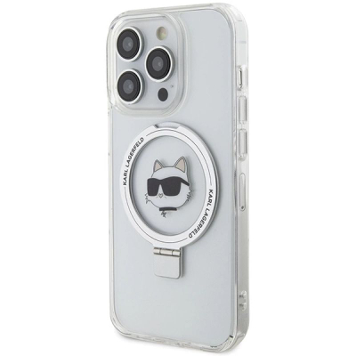 Mbrojtëse telefoni Karl Lagerfeld KLHMP15LHMRSCHH, iPhone 15 Pro 6.1", MagSafe, e bardhë