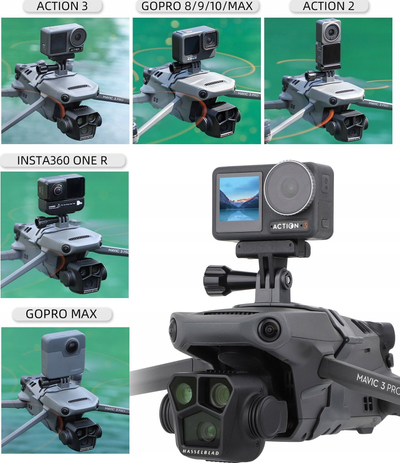 Mbajtëse kamerash SunnyLife GZ580-GY për DJI Mavic 3, 3 Pro, 3 Classic me filetë 1/4", gri