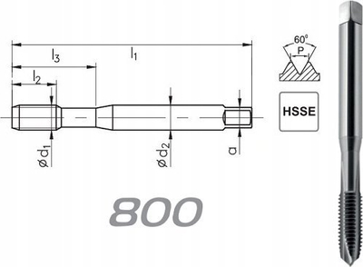 Gërshërëz filetuese FANAR UNF 3/8-24 DIN-371B, HSSE, metal