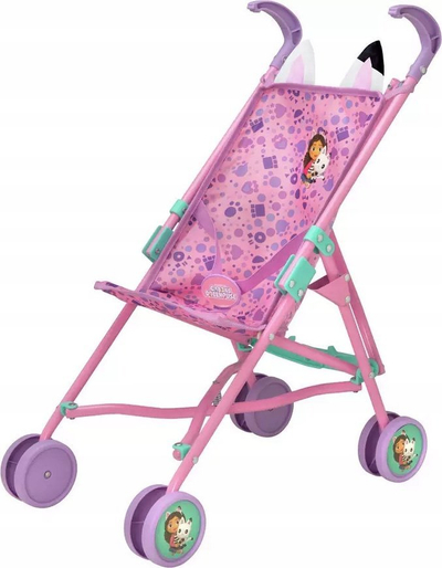 Karrocë për kukulla Spin Master Gabby's Dollhouse Dolls Stroller, lodër për fëmijë, shumëngjyrëshe