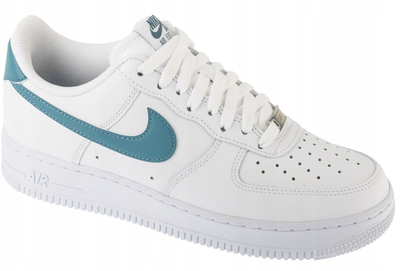 Atlete Nike Air Force 1 07, lëkurë, US 7.5, të bardha me blu të tymosur
