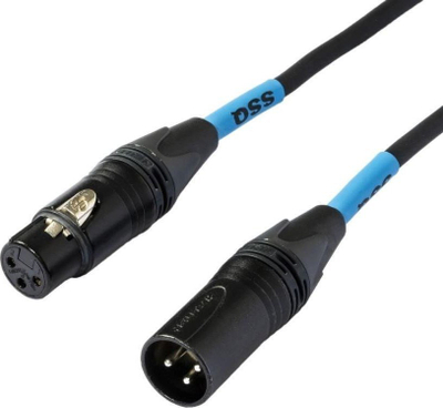 Kabllo audio XLR SSQ XX3 PRO, 3m, me konektorë Neutrik, e zezë