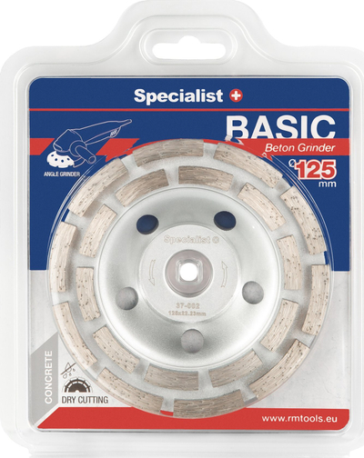 Disk bluarës diamanti Specialist BASIC 37-002, 125 mm, për beton, ngjyrë argjendtë