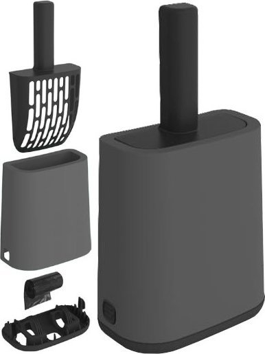 Lopatë me mbajtëse Rotho Shovel With Holder, plastike, e bardhë