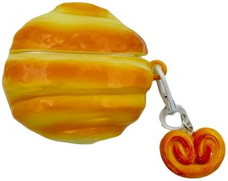 Kllëf 3D për AirPods 3, formë kroasanti, silikoni, bezhë