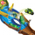 Set loje Hot Wheels Monster Trucks Wreckin Raceway, me 2 kamiona Bigfoot dhe Gunkster, shumëngjyrësh