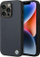 Mbrojtëse telefoni BMW BMHMP14LSLLNA për iPhone 14 Pro, MagSafe, lëkurë, blu navy
