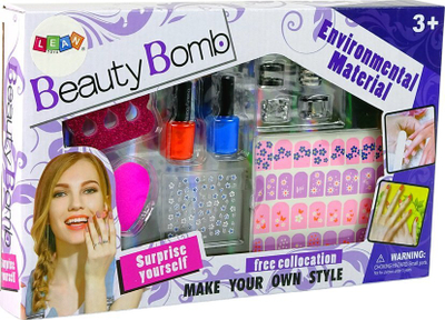 Set manikyri LeanToys Nail Painting Set, me shkëlqim, për fëmijë