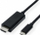 Kabllo Roline USB 3.1 Type C në HDMI, 1m, 4K UHD 3840x2160 30Hz, e zezë