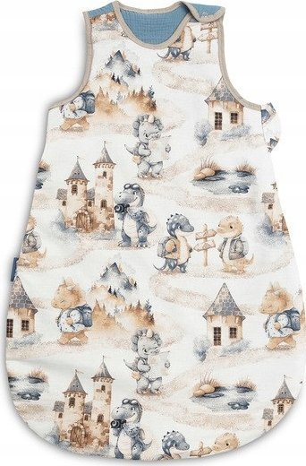 Thes gjumi për bebe BabyMatex Dragons Jeans S, 45x70cm, pambuk, blu