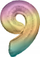 Balonë foli ALBI Balloon Foil Slo 9, 86cm, pastel rainbow