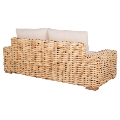Divan i jashtëm 2-ulëse Tropel 192x88x70-85Hcm (HM9809), bardhë
